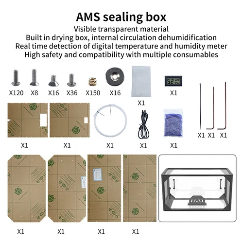 Consumables Dry Moisture Dust Storage Sealing Kit For AMS Lite 3D Printer Parts