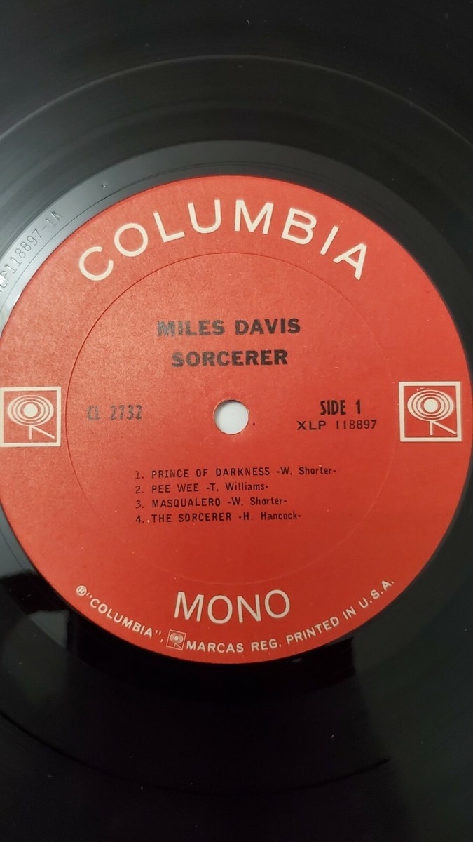 MILES DAVIS SORCERER RELEASED 1967 VINYL LP ALBUM MONO RED 2 EYE