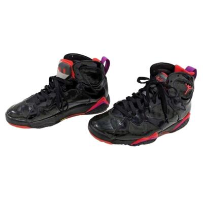 Women's Air Jordan 7 Retro Black Gloss Sneakers - 313358-006