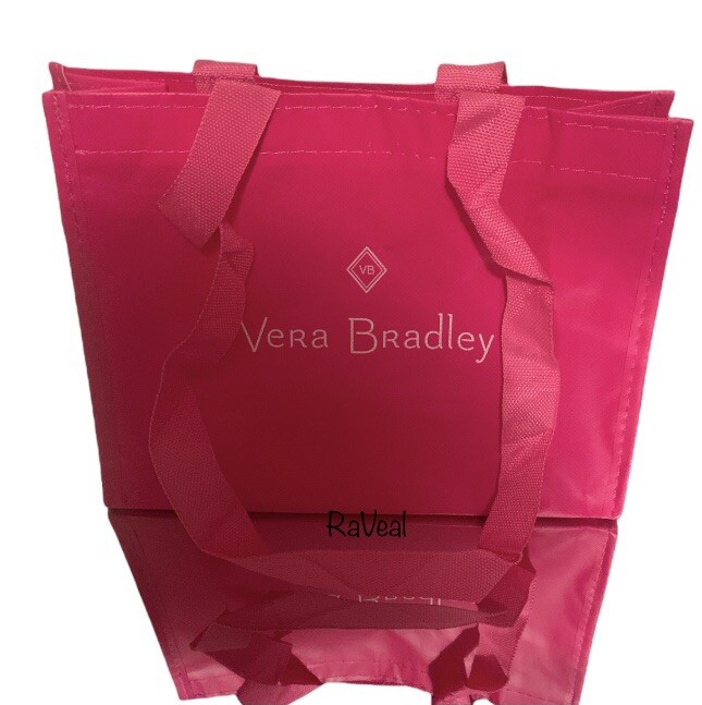 VERA BRADLEY Hot Pink Reusable Shopping Tote Bag