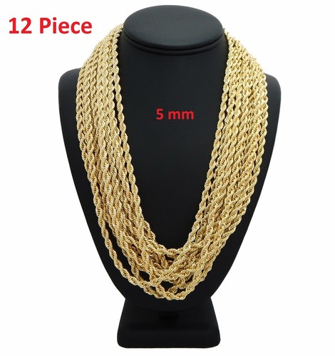 12 Piece 5mm Rope Chain Necklace 20\