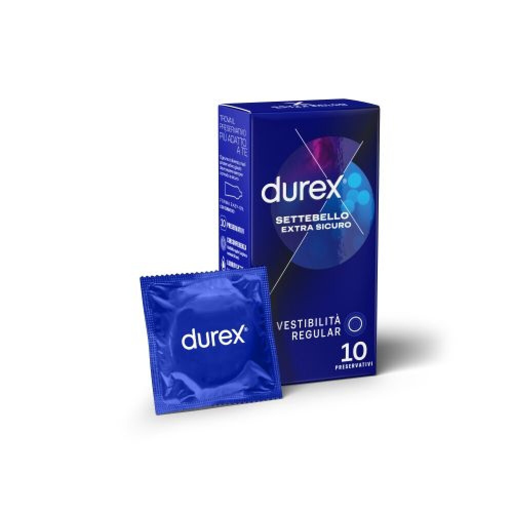 Preservativi Profilattici durex settebello extra sicuro 10pz