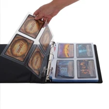 400 BCW 4 Pocket Album Pages For Postcard / Photo/ Gaming Cards PVC Free Laser