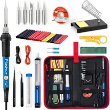 21 Piece Electric Soldering Iron Tool Kit 60W with Accessories Adjustable New
