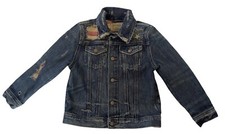 Polo Ralph Lauren Jean Jacket Boys Size 6 Flag Stars Stripes Distressed Denim