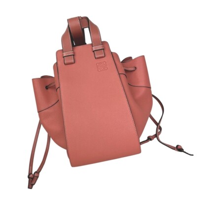 LOEWE HAMMOCK MEDIUM DRAWSTRING WAY PINK SHOULDER BAG 01484