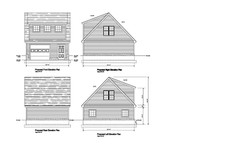20'X24'- 24'X20' ZWEI AUTO GARAGENPLÄNE GIEBELWOHNHEIM DACH GARAGE PLAN 18-2024GBL-5