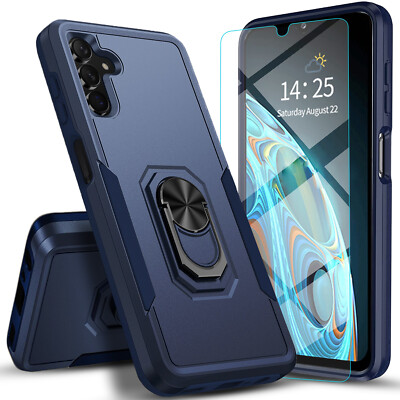 For Samsung Galaxy A03s A13 5G A53 54 A33 Phone Case Stand Cover + Screen Glass