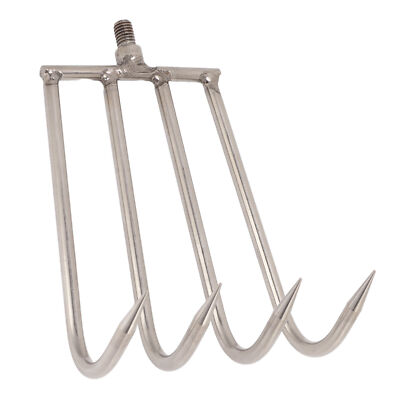 Stainless Steel Rake With 8mm Thread Interface 4 Teeth Hand Rake | eBay ...