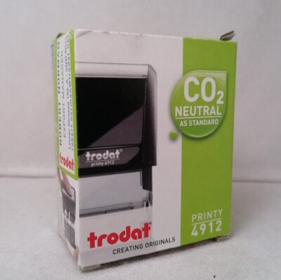 P065 - Trodat - Printy 4912 - Textstempel Gehäuse Rot - GEBRAUCHT 