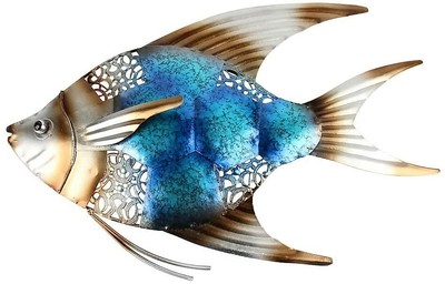 Metal Fish Wall Decor Outdoor Indoor Art Sculpture Hanging Decor Home