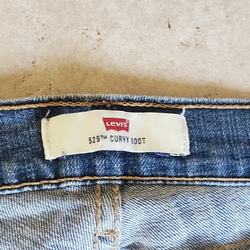 Levi's Women's 529 Curvy Boot Cut Size 14 M Denim Jeans Nice - Picture 6 of 10