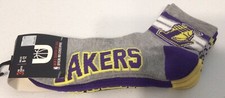 Los Angeles Lakers NBA 3 Pairs Men s Quarter Cut Socks Size 6-12 MSRP 20