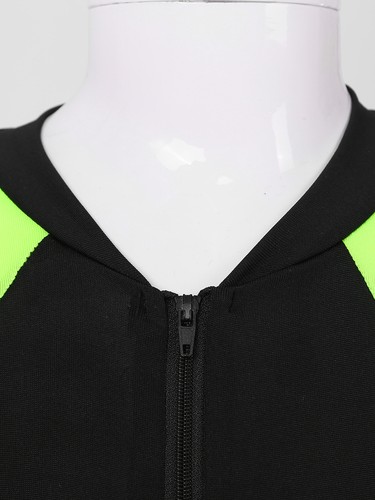 Kids One Piece Short Sleeve Zipper Swimwear Swimsuit Sun Protection Bathing Suit - Picture 102 of 130