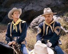 Audie Murphy as Captain Bruce Coburn and Robert Brubaker as Sergea- Old Photo