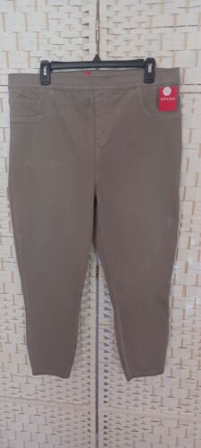 NEW! Womens SPANX Jean-ish Ankle Knit Leggings Plus Pants Earthy Taupe 2X Petite - Picture 1 of 5