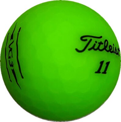 48 Titleist VG3 Matte Green Mint Used Golf Balls AAAAA *In a Free Bucket!*