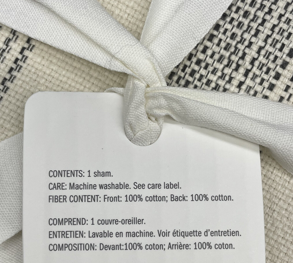 POTTERY BARN HAWTHORN STRIPE FULL / QUEEN DUVET W/ 2 STANDARD SHAMS NWT