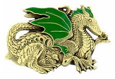 Dragon Solid Brass Belt Buckle