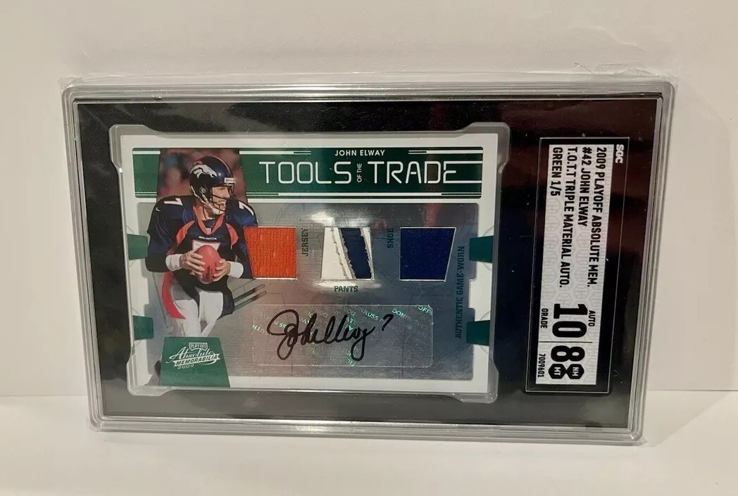 John Elway Game-Worn Jersey Pants Shoe Triple Patch Auto 1/5 HOF