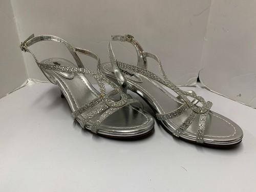 High Silver Sandals Shoes Womens Size 7 