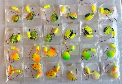 SUZIES SPINNERS 24 Slow Death Floater Crawler Harnesses Size 3 Colorado Blades