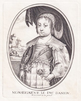 Philippe I de Bourbon Orleans Anjou Chartres Auvergne Portrait Kupferstich 1650