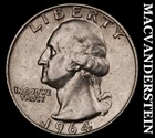1964-D Washington Quarter- Silver- Scarce Better Date No Reserve #J268