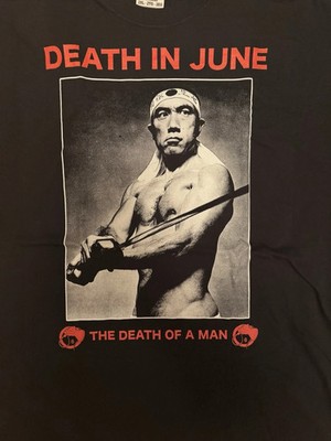 Black and Red Rare Death In June Yukio Mishima Tribute Band T Shirt