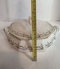 Vintage Octogon Dish With Lid  Gold Design With Crackling — photo 8