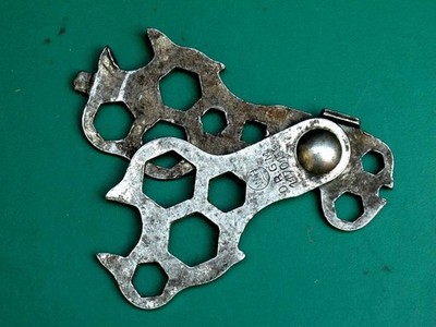 Rare Vintage German D.R.G.M. Klappbarer Multifunktions Fahrradschlüssel.
