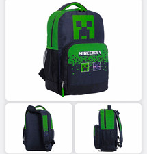 Minecraft Kinder Rucksack 15L Schwarz Grün C...