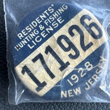 Épinglette pour permis de pêche en Pennsylvanie, vintage 1949