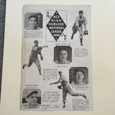 Freddie Fitzsimmons Bucky Walters Rip Sewell 1941 Annual Baseball 5X8 Picture
