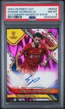 2024-25 TOPPS FINEST UEFA CLUB COMPETITIONS AUTO DOMINIK SZOBOSZLAI 36/75 PSA 8