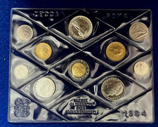 SERIE DIVISIONALE 1984 10 VALORI CON ARGENTO FDC 500 Lire Argento