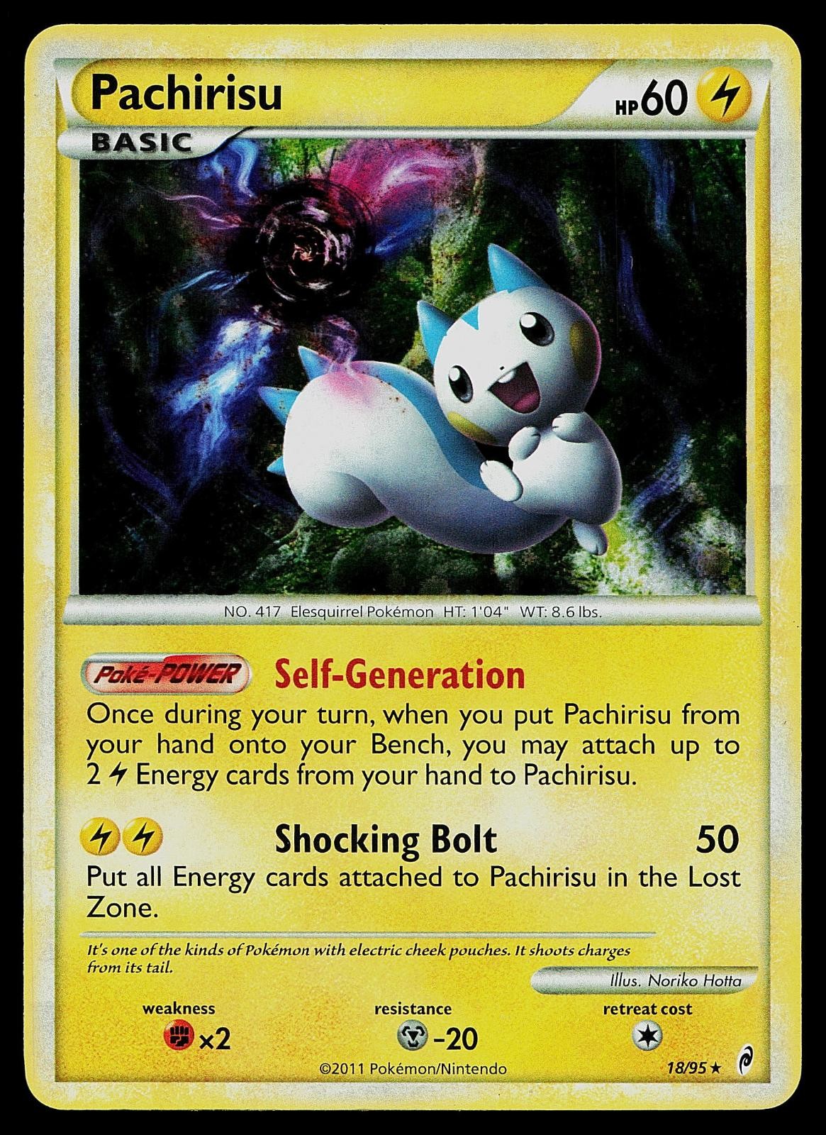 Pokemon Card - Pachirisu Call of Legends 18/95 Holo Rare