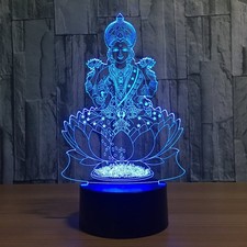 7 Color Changing Night Lamp 3D Atmosphere Bulbing Light 3D Visual Illusion La...