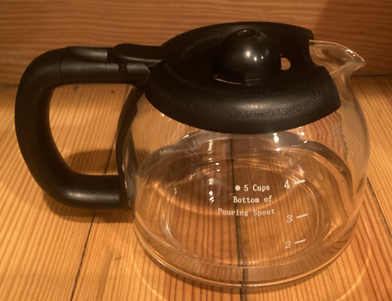 103743 Part, Glass Carafe & Lid Black Trim