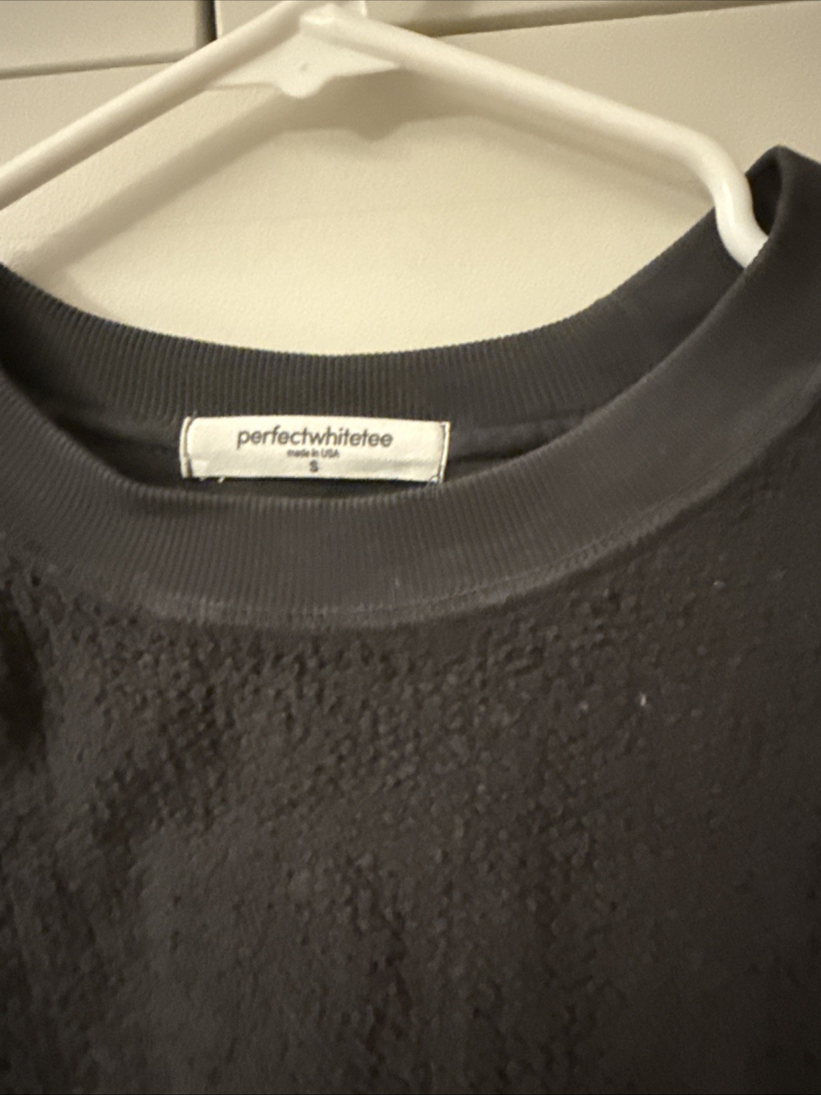 EUC Perfect White Tee Pullover Small Charcoal Bla… - image 5