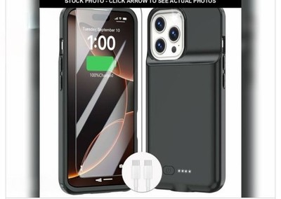 GIN FOXI Battery Case for iPhone 16 Pro Max, 15W Fast Charging Case Charger 850