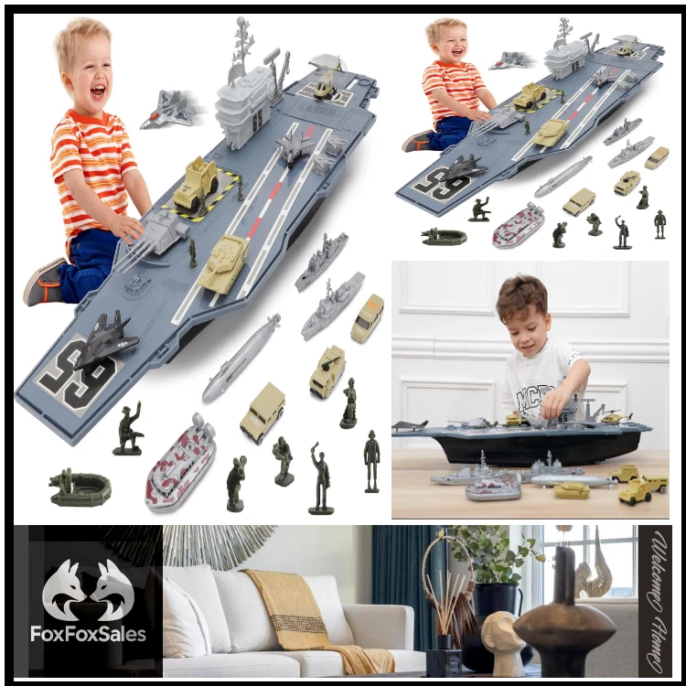 Modellschiff-Flugzeugträger | Realistisches Design | Spielzeugset