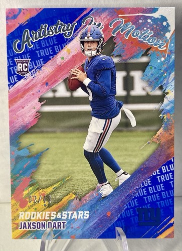 2025 Panini Rookies & Stars - Artistry in Motion Blue /49 Jaxson Dart #16 (RC)