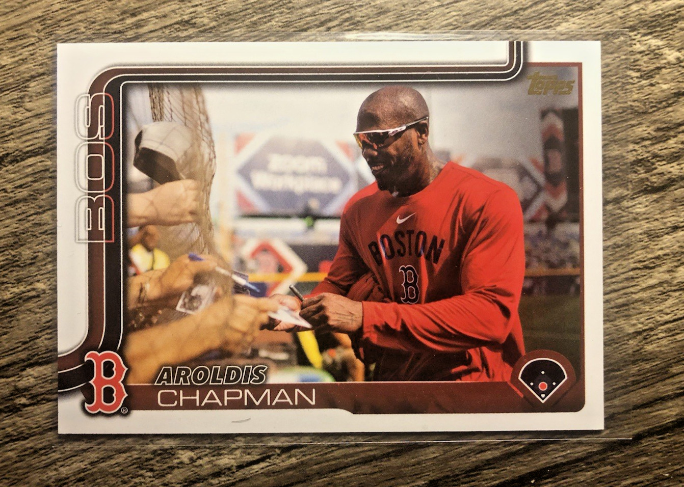 2025 Topps Update Aroldis Chapman Golden Mirror Image SSP Boston Red Sox #US116