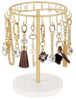 Dahey Keychain Holder Display Stand for Vendor, 22 Hooks Organizer for Desk
