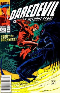 Daredevil (1964) # 278 Newsstand (7.0-FVF) The Inhumans, Blackheart 1990