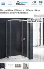 Image of Merlyn MBox Shower Enclosure 1000x1000mm Quadrant 1 Door Clear Glass MB1Q1000