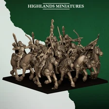 Highlands Miniatures Feral Elves Mounted Archers X10 28mm/32mm Scale -NO BASES-