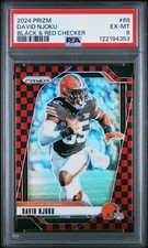 2024 Panini Prizm NFL - David Njoku #68 - BLACK & RED CHECKER - PSA