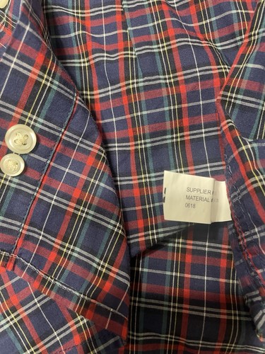 Polo Ralph Lauren Boy Size XL (18-20) LS Button Down Blue Red Green Plaid - Picture 3 of 7
